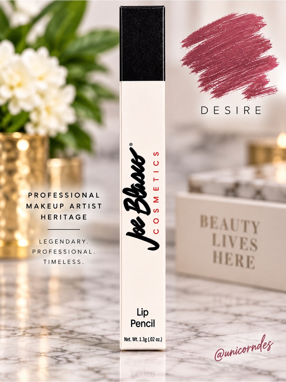 Joe Blasco Desire Lip Pencil Professional Makeup Artist Lip Liner Made in USA